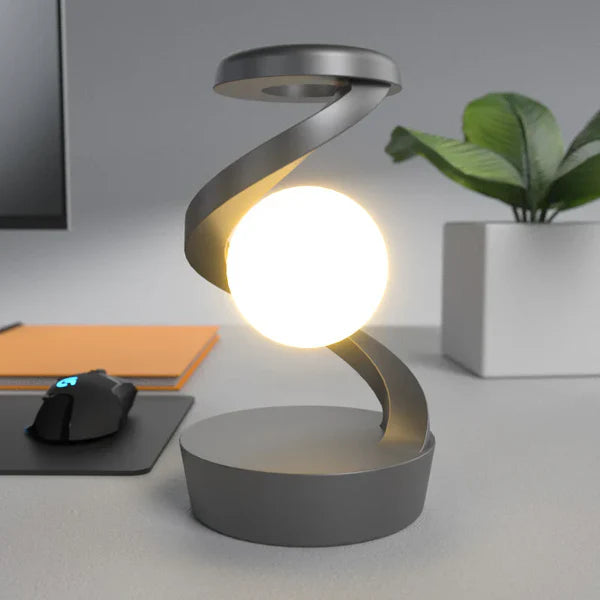 Rotating Suspension RGB LED Lamp with Wireless Charger & Gesture Control